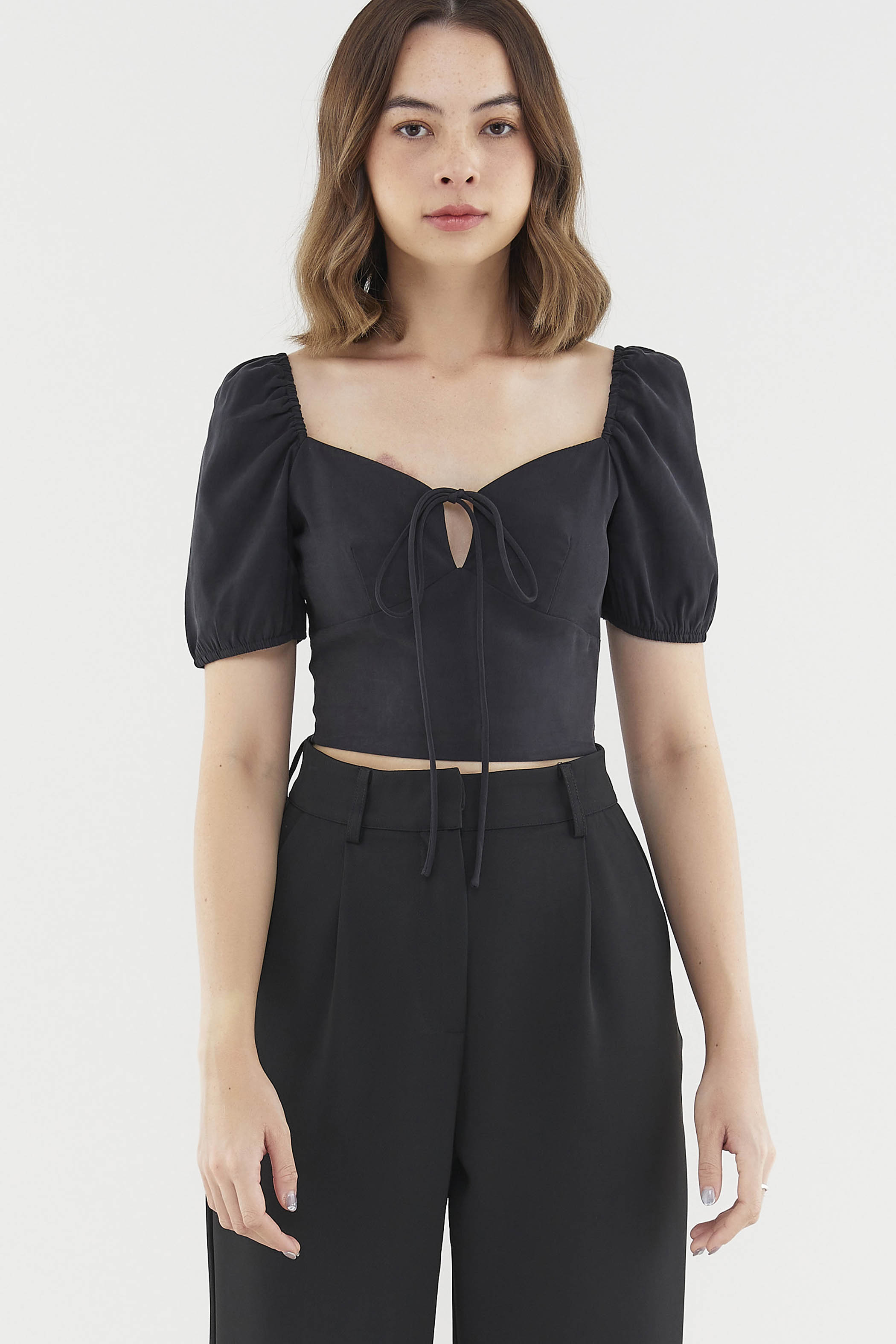 Kyomi Tie-Front Blouse