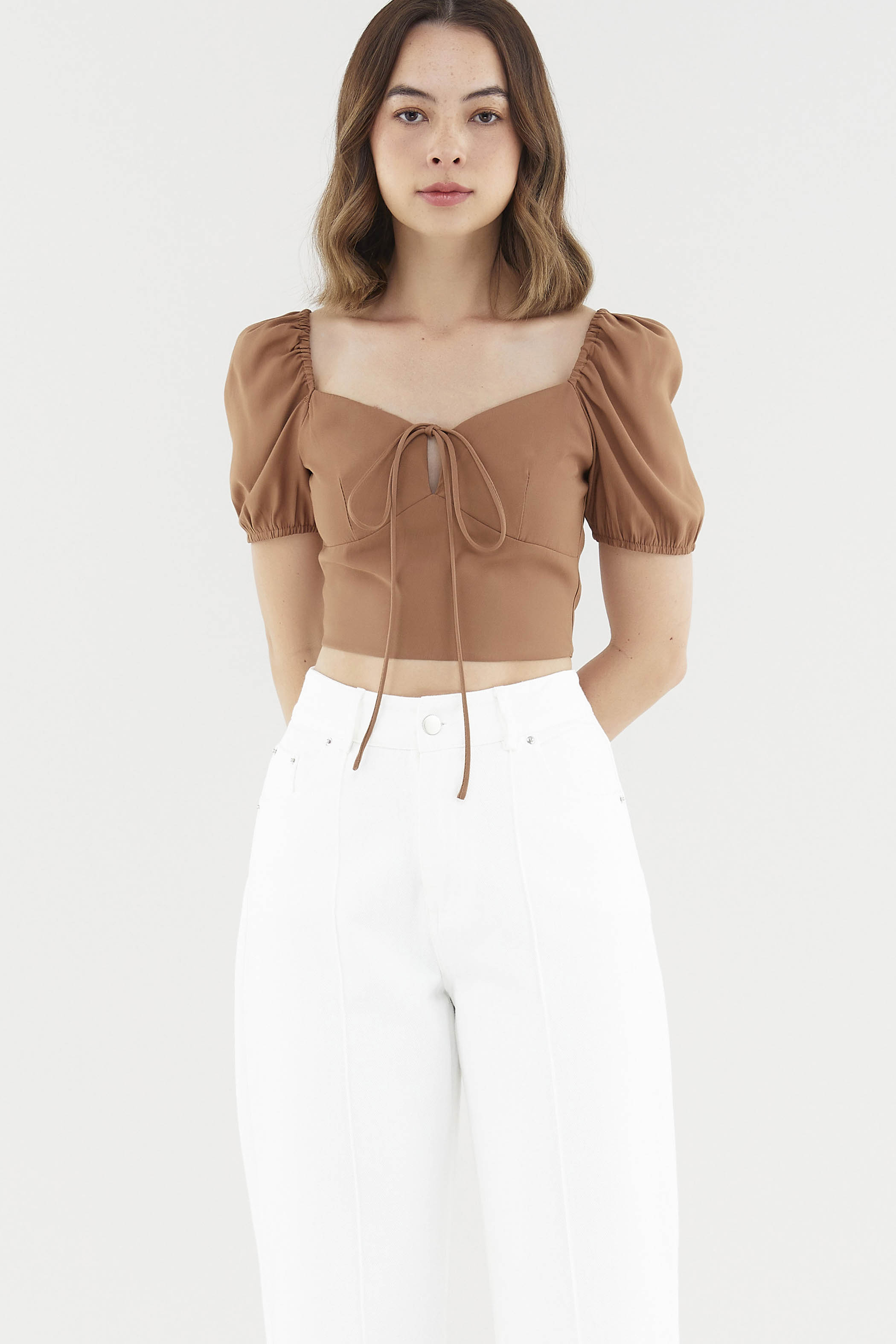 Kyomi Tie-Front Blouse