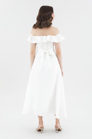 Presley Linen Off-Shoulder Dress