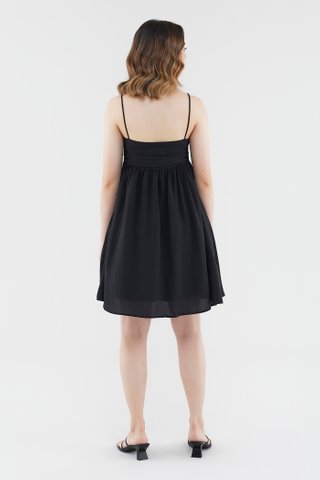 Raella Ruched-Front Mini Dress