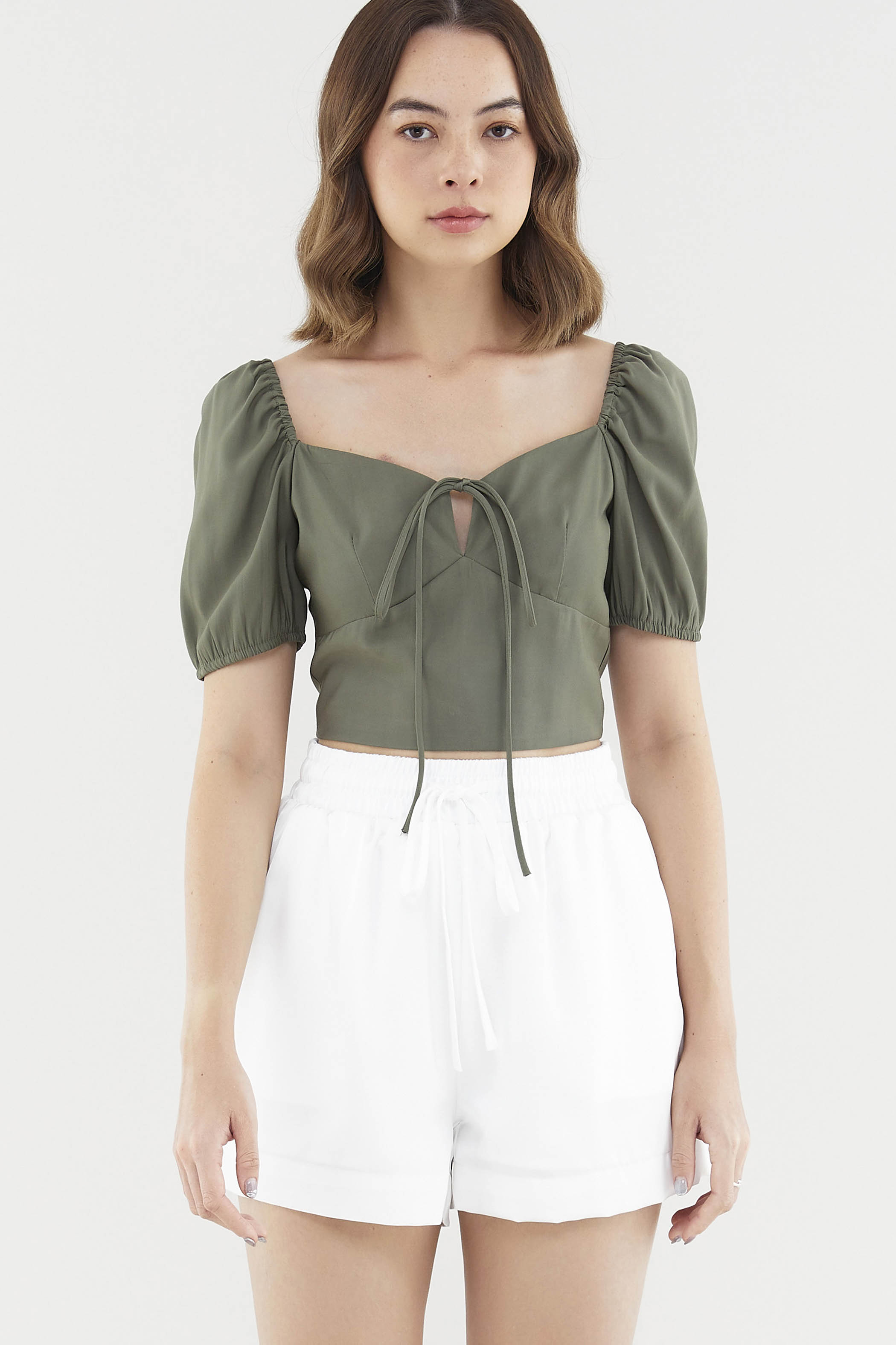 Kyomi Tie-Front Blouse