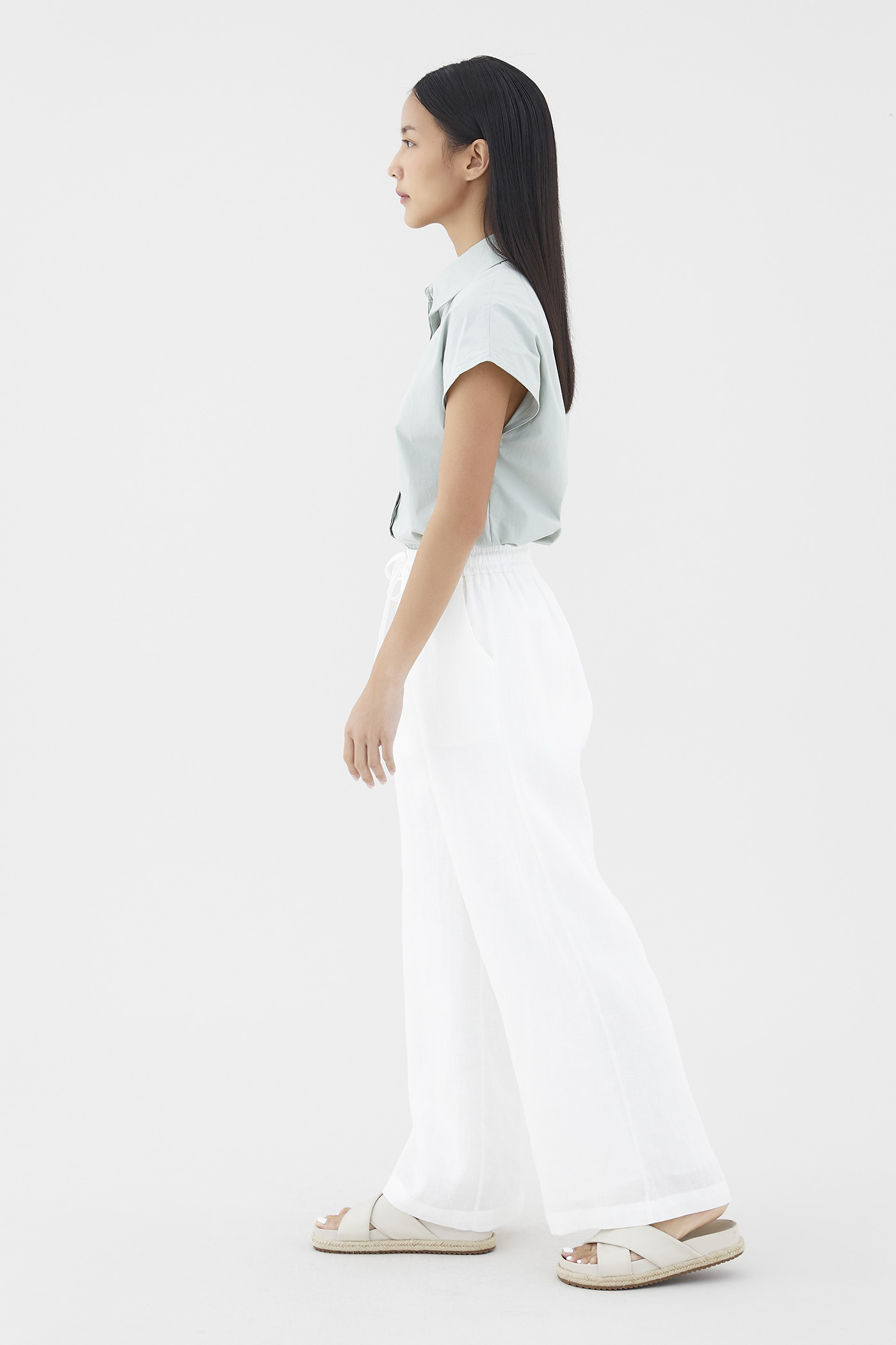 Belena Linen Drawstring Pants