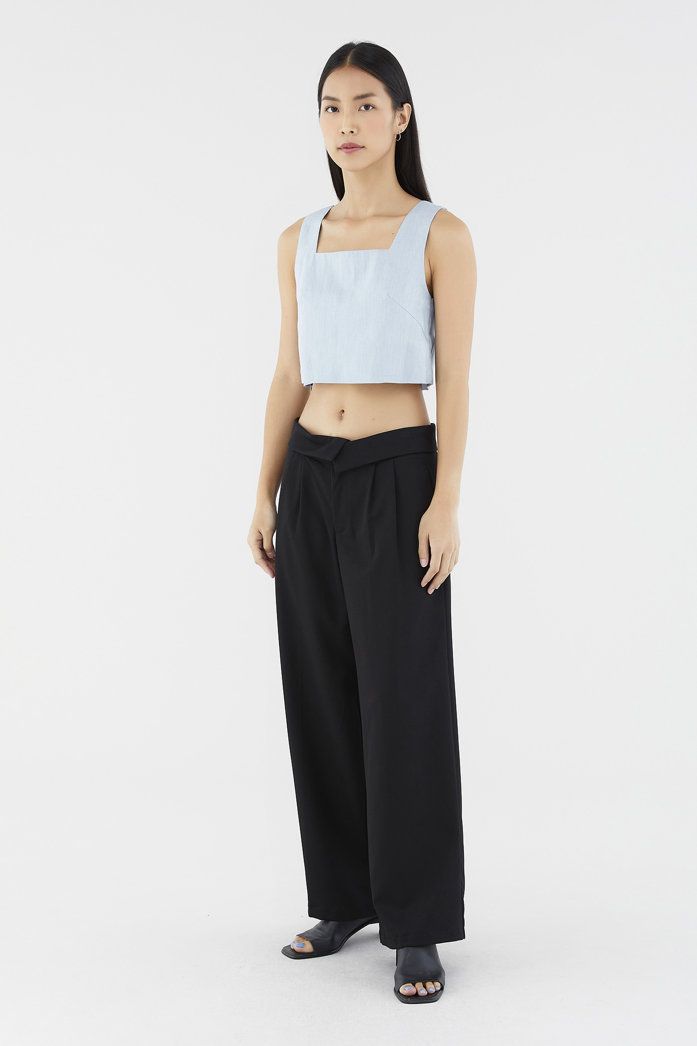 Henrik Low-Rise Wide Leg Pants