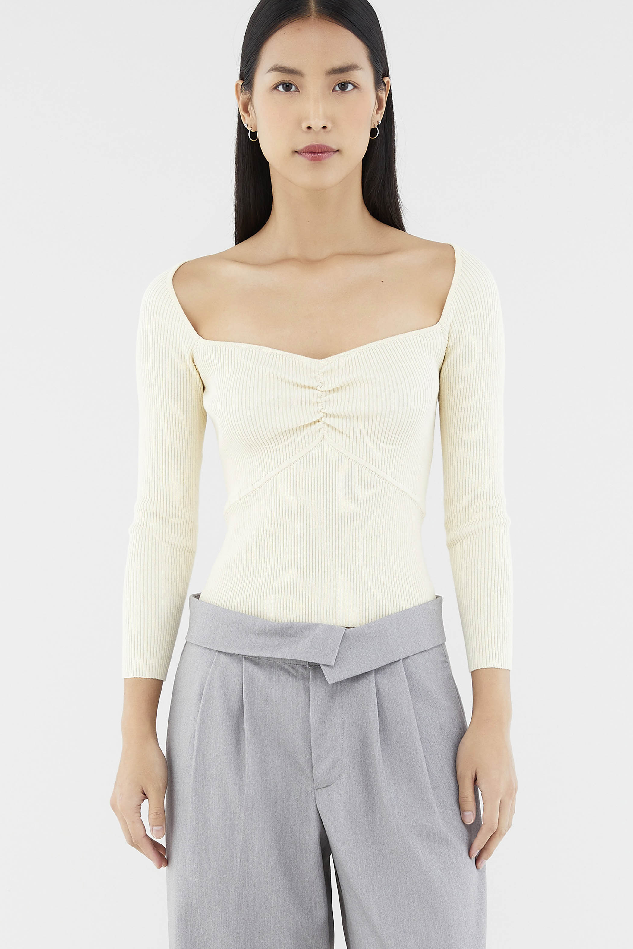 Ariele Ruch Front Knit Top