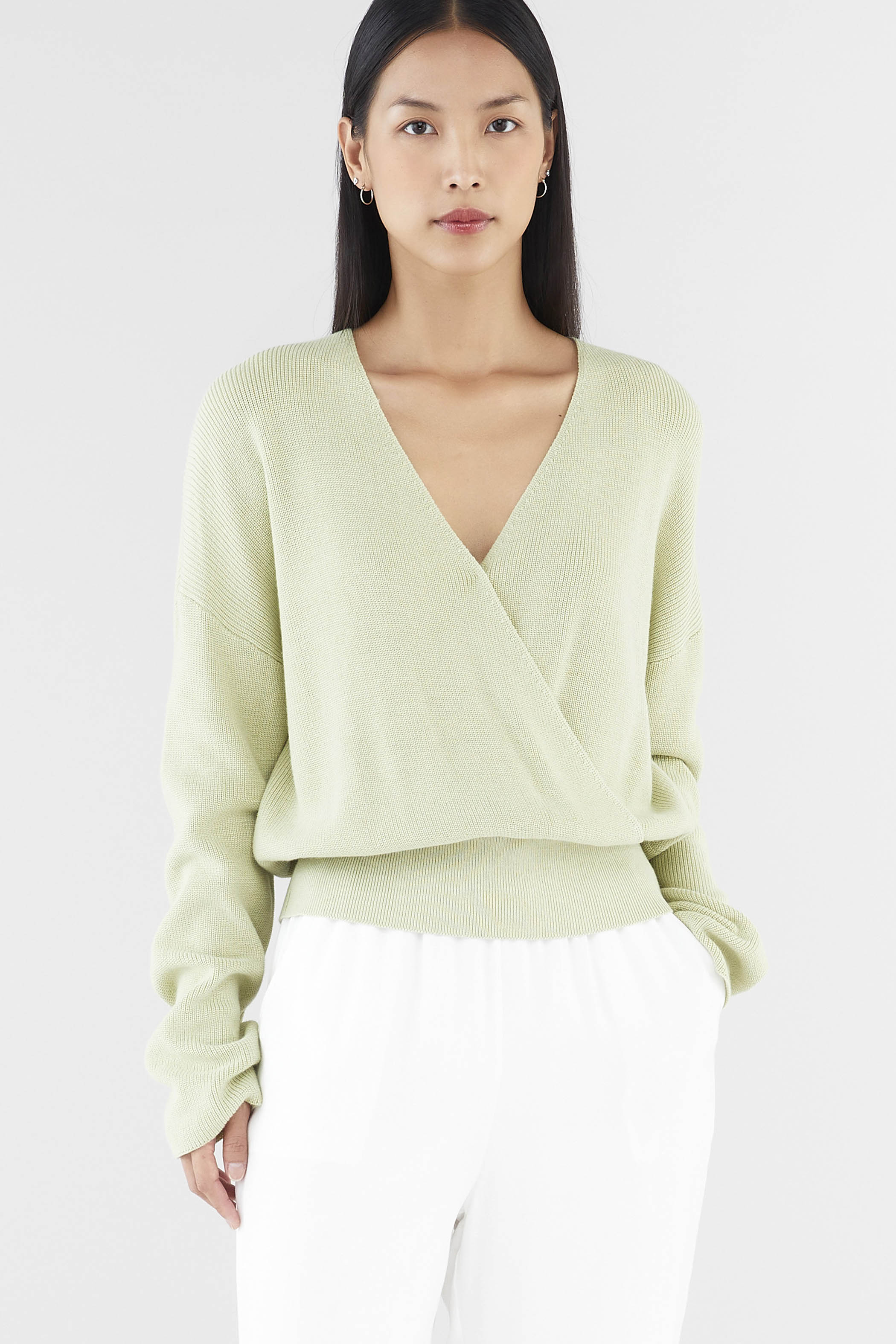 Elayne Wrap Knit Blouse