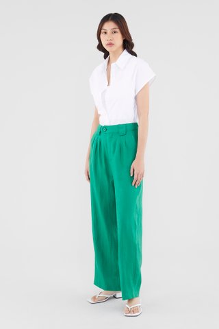 Valeria Linen Pleated Pants