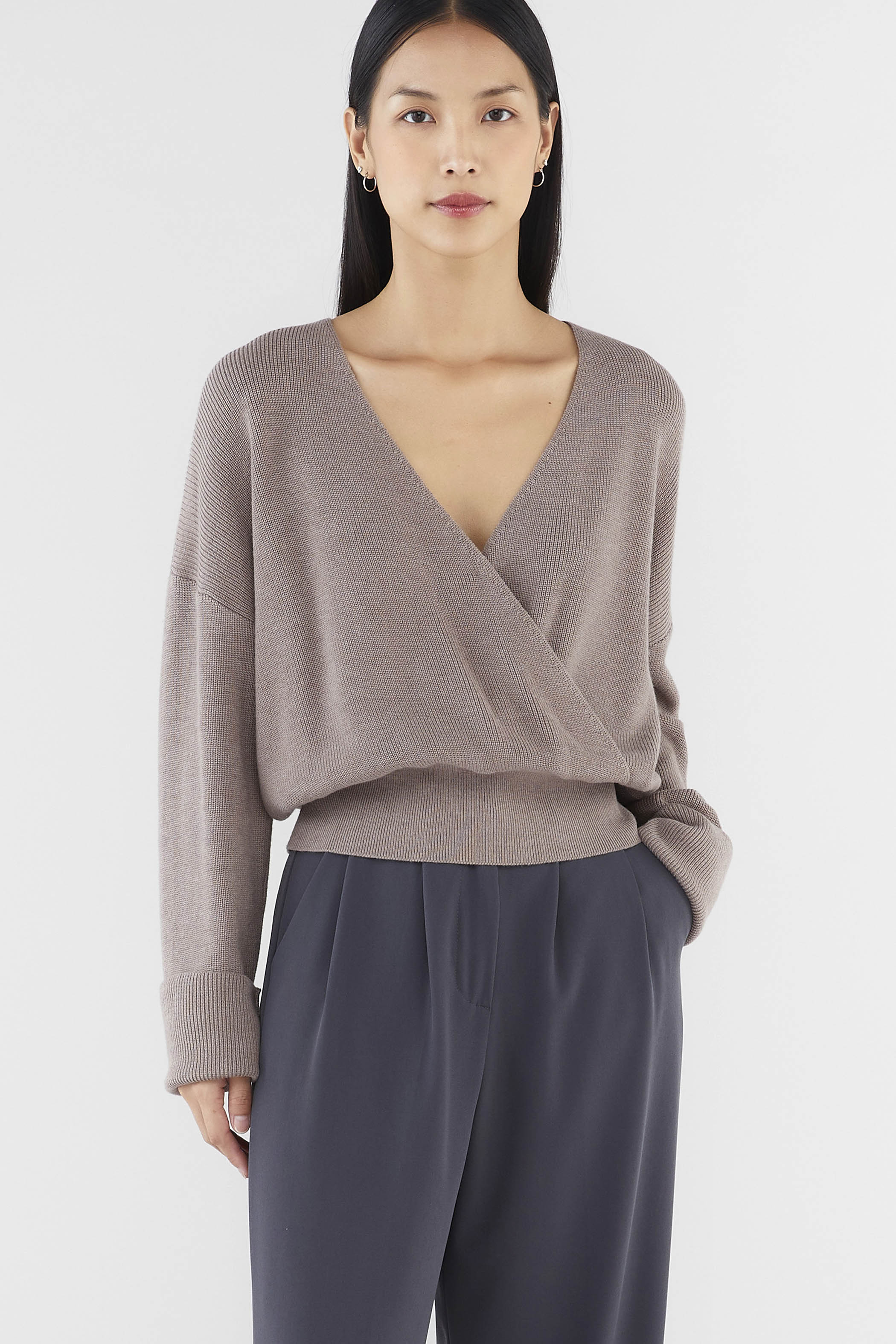 Elayne Wrap Knit Blouse