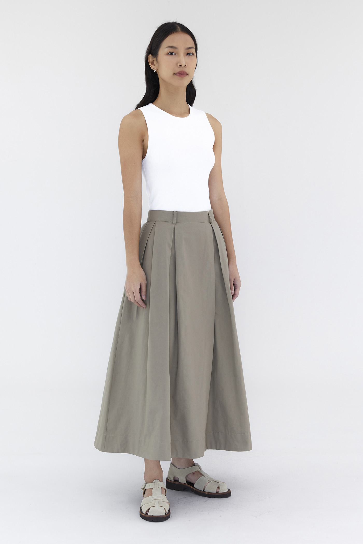 Savana Box-Pleat Skirt