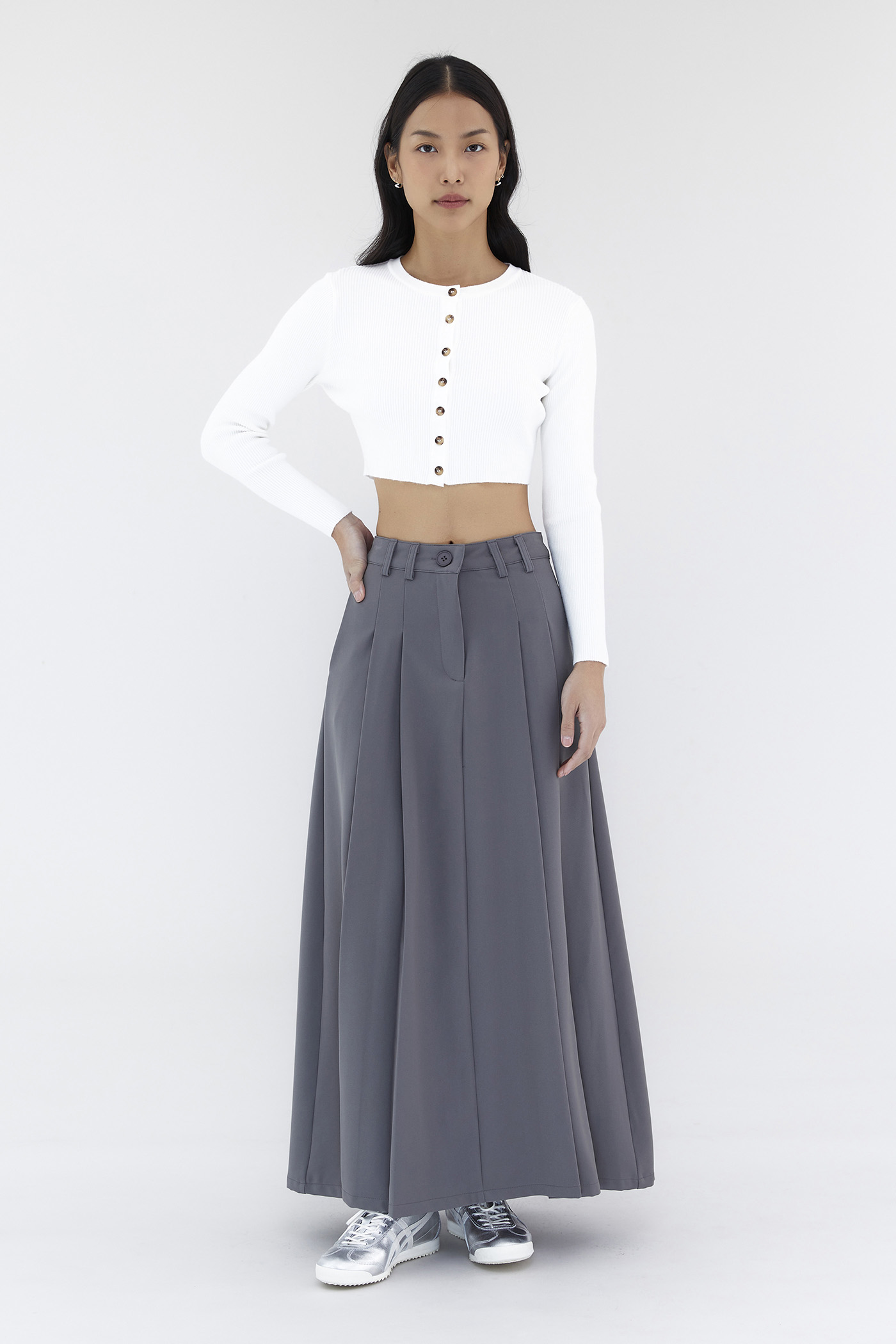 Juna Mid-Rise A-Line Skirt