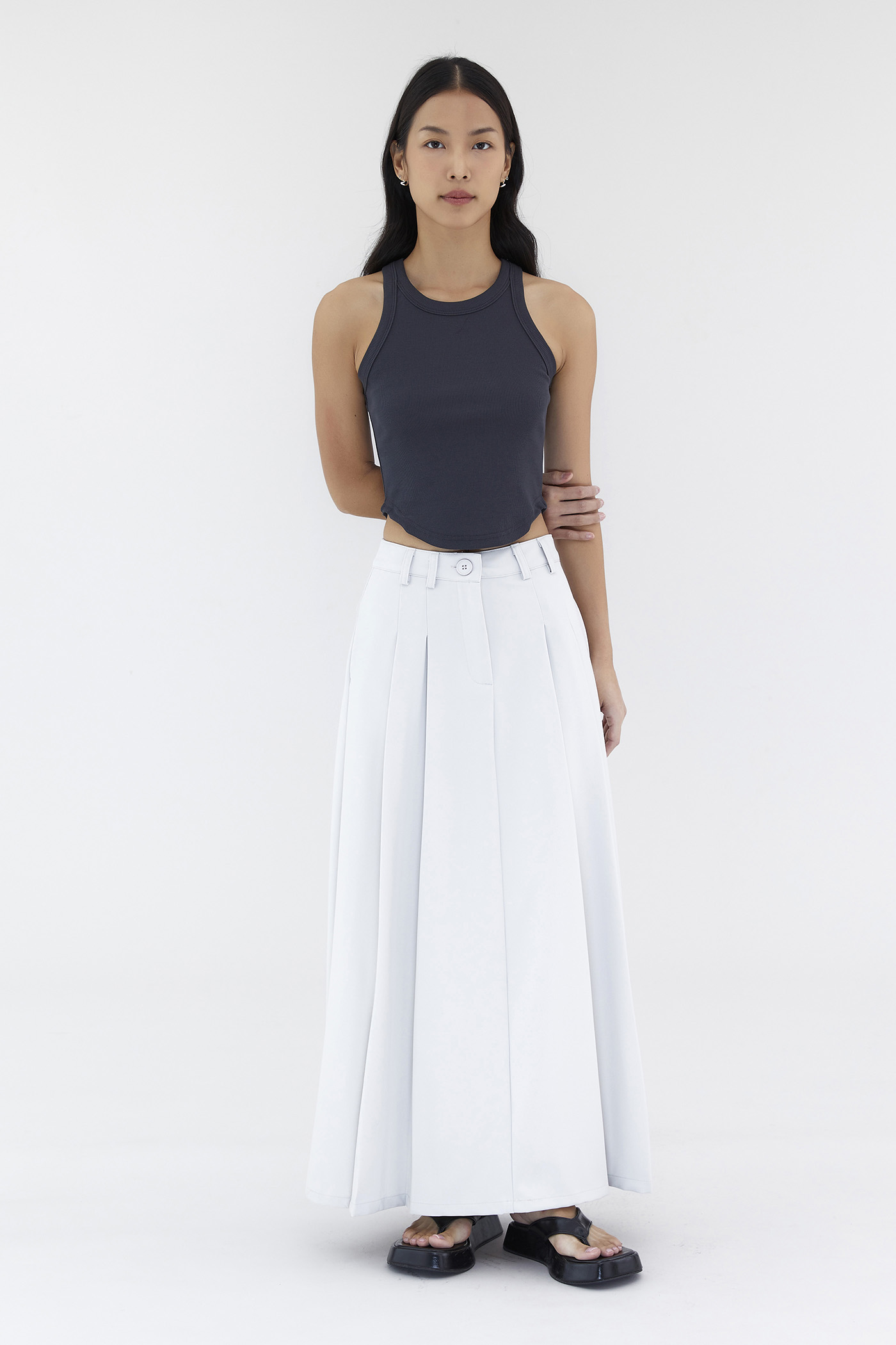 Juna Mid-Rise A-Line Skirt