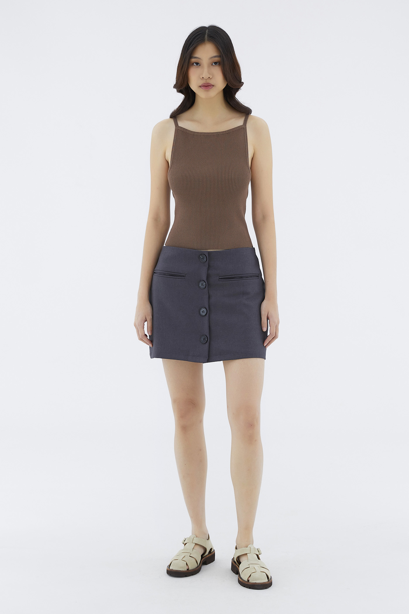 Felane Low-Rise Mini Skirt