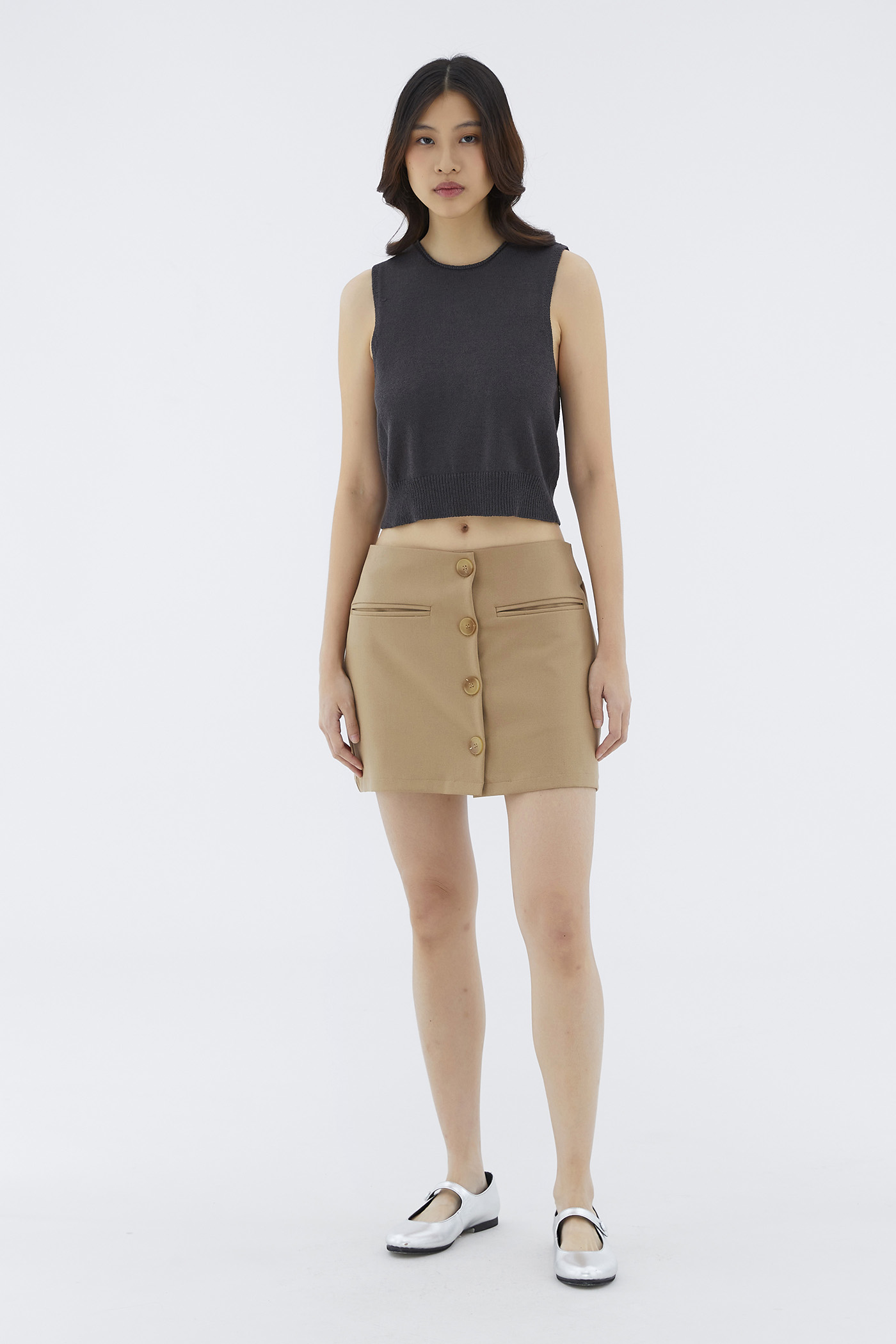 Felane Low-Rise Mini Skirt