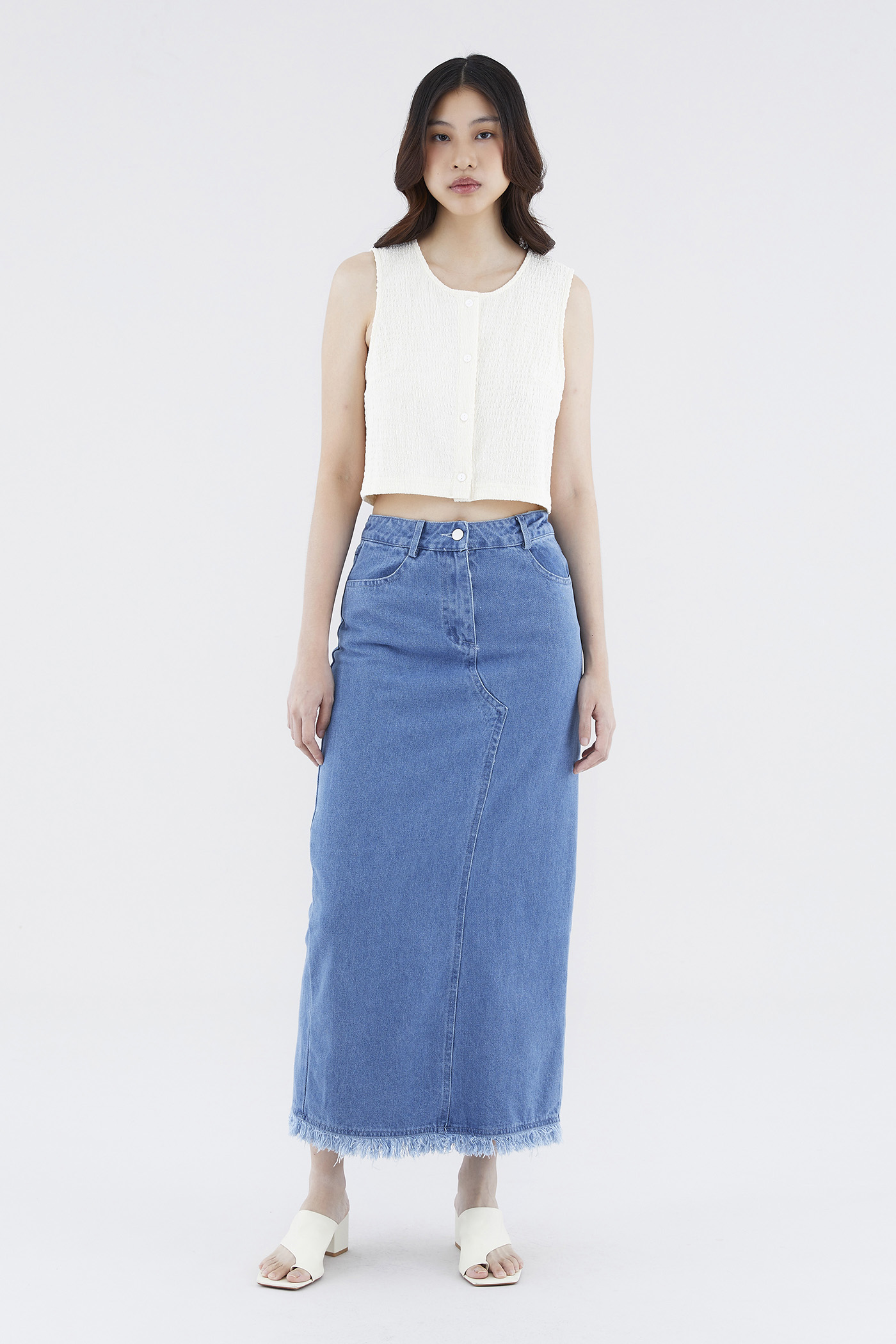 Kalus Straight Denim Skirt