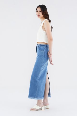 Kalus Straight Denim Skirt