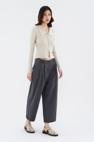 Venanda Two-Way Zip Knit Top