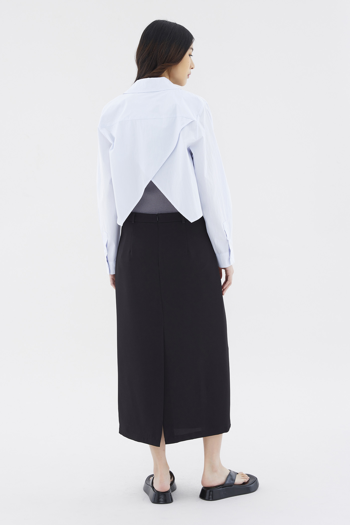 Clio Cross-Back Crop Shirt