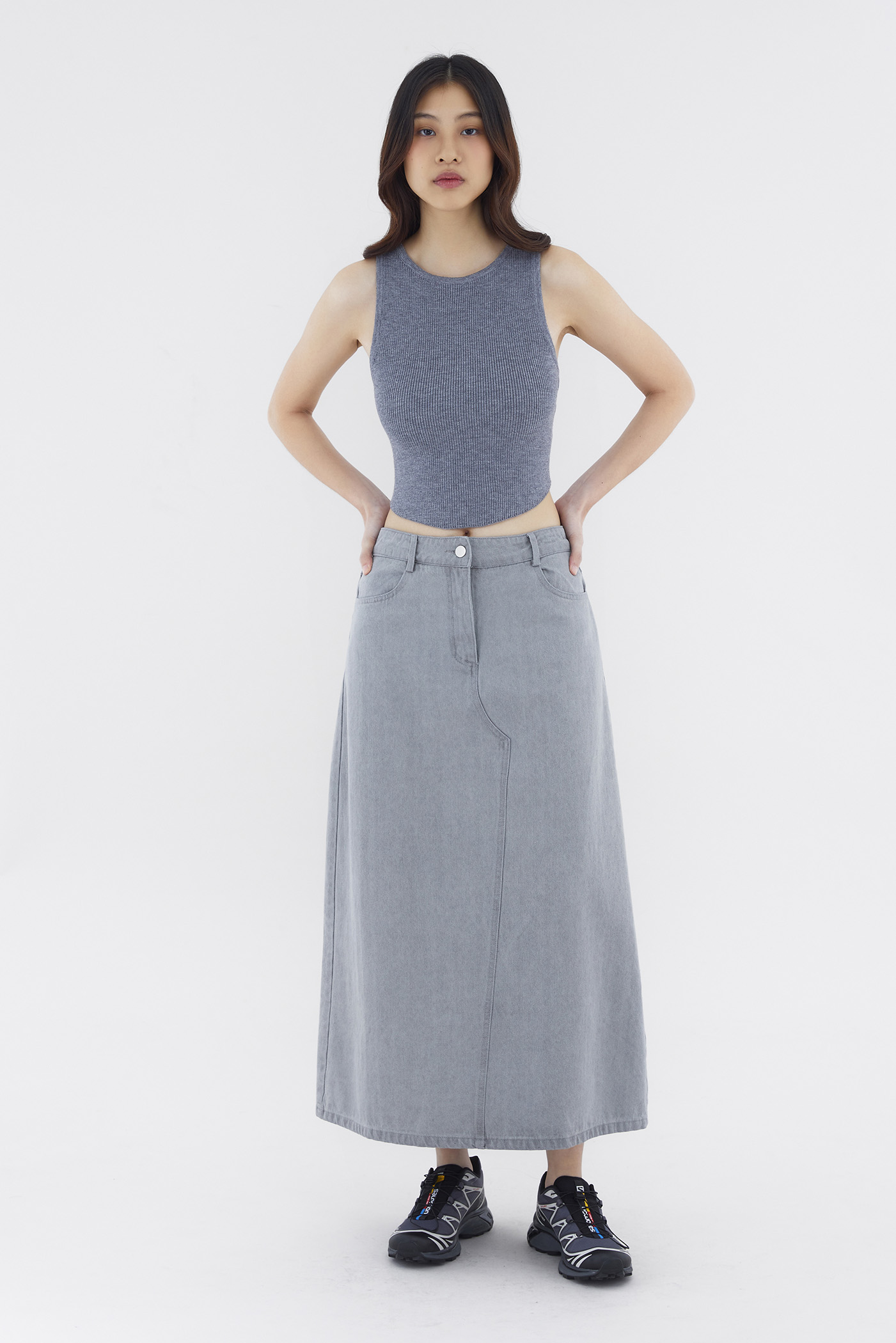 Dorah Mid-Rise Denim Skirt