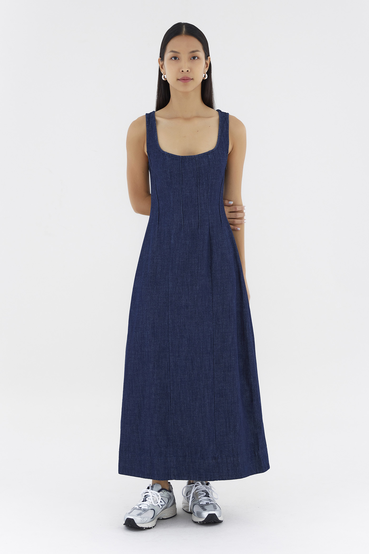 Rummi Denim Panelled Dress