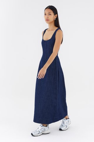 Rummi Denim Panelled Dress