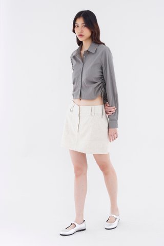 Vanrell Linen Low-Rise Skirt