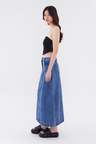 Dorah Mid-Rise Denim Skirt