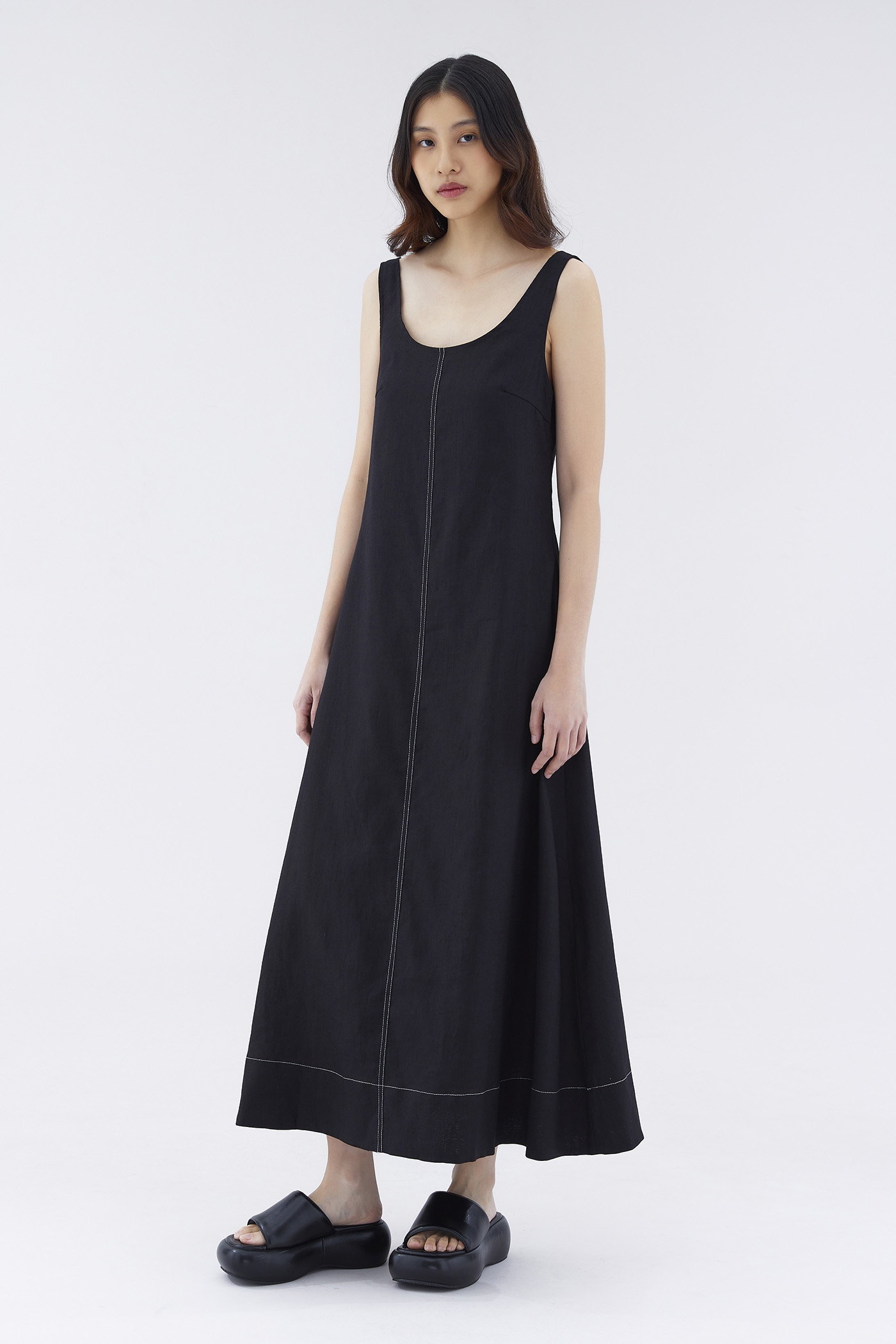 Evanda Linen Tent Dress