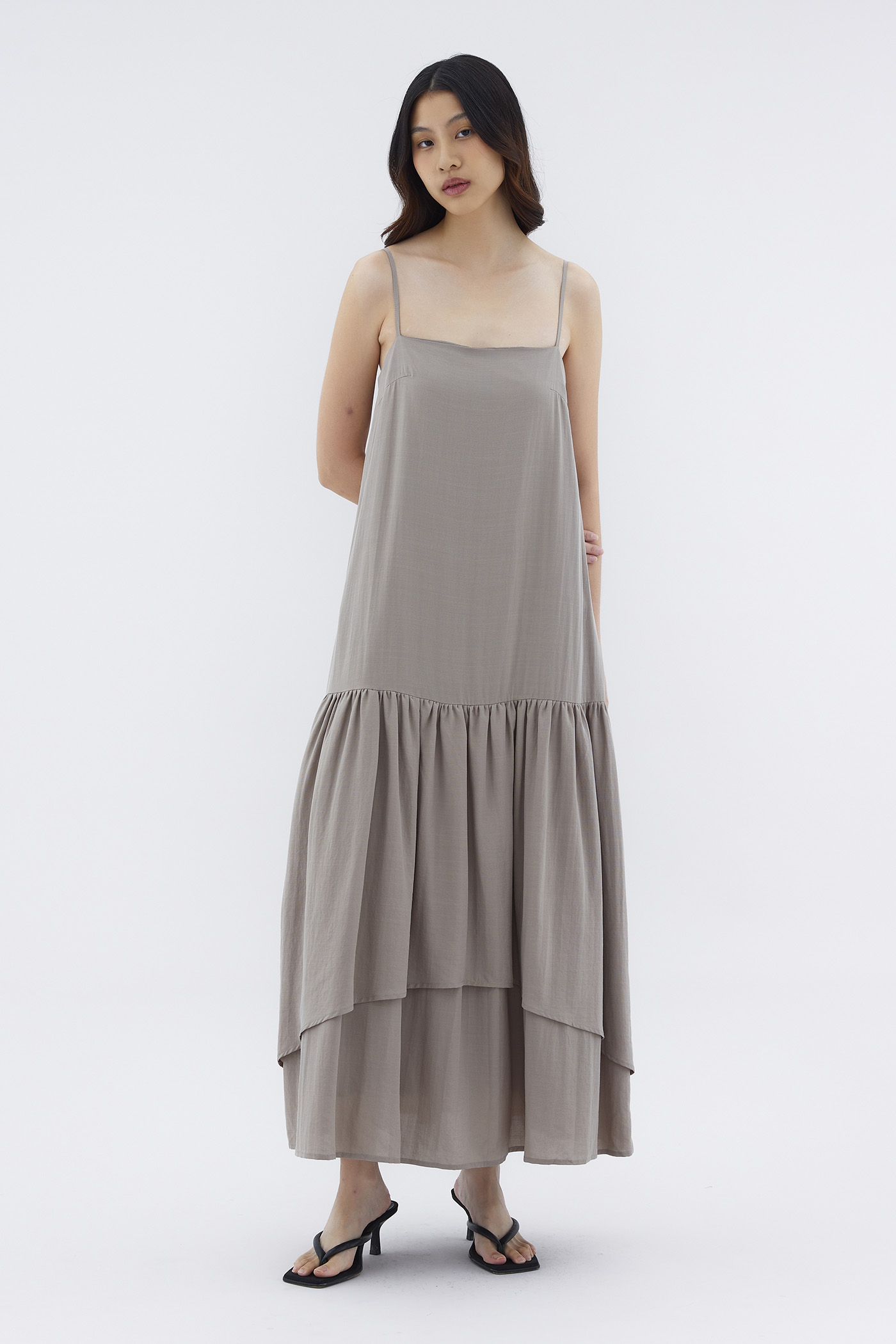 Syphon Drop Waist Tier Dress