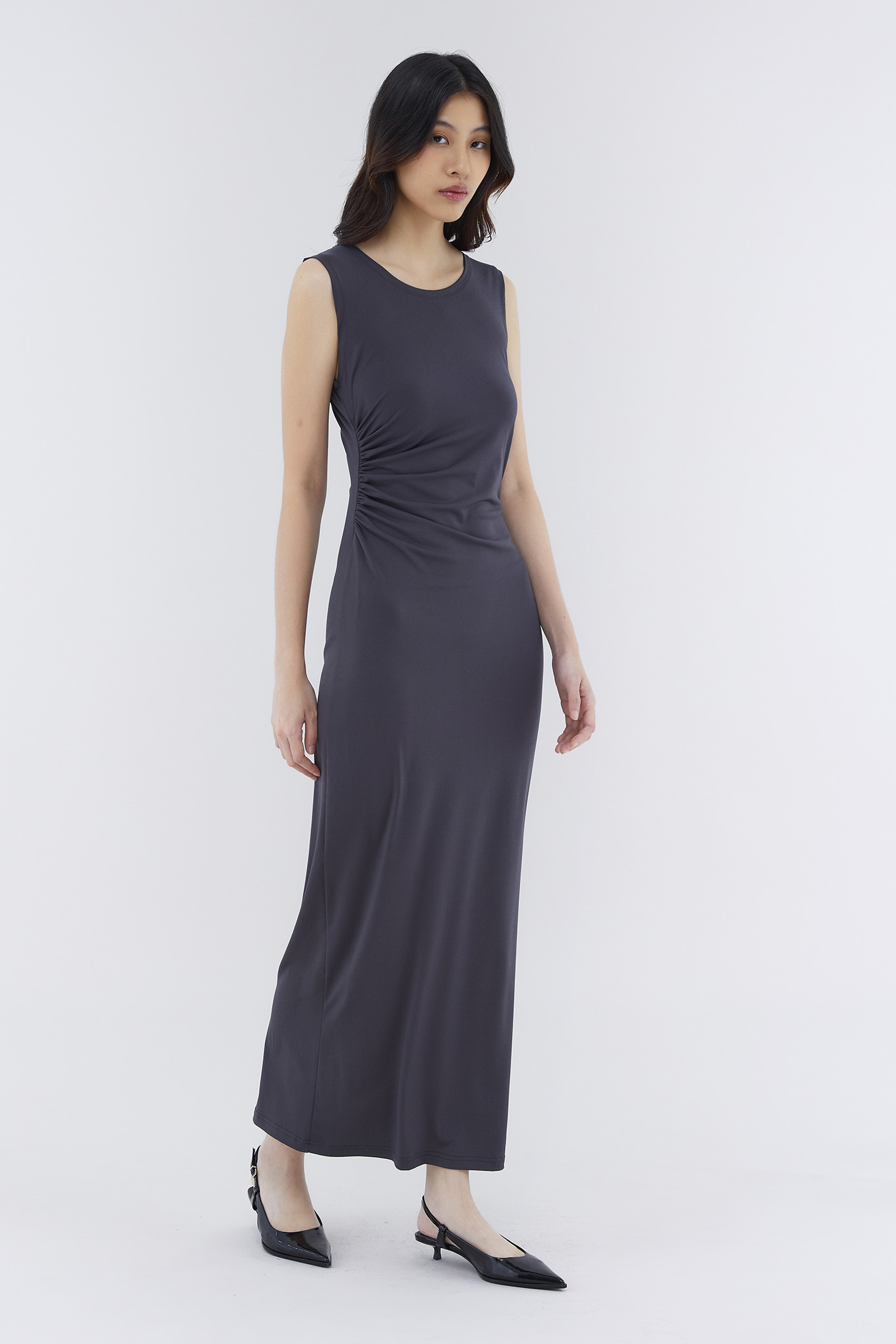 Jaendry Side Ruch Fitted Dress