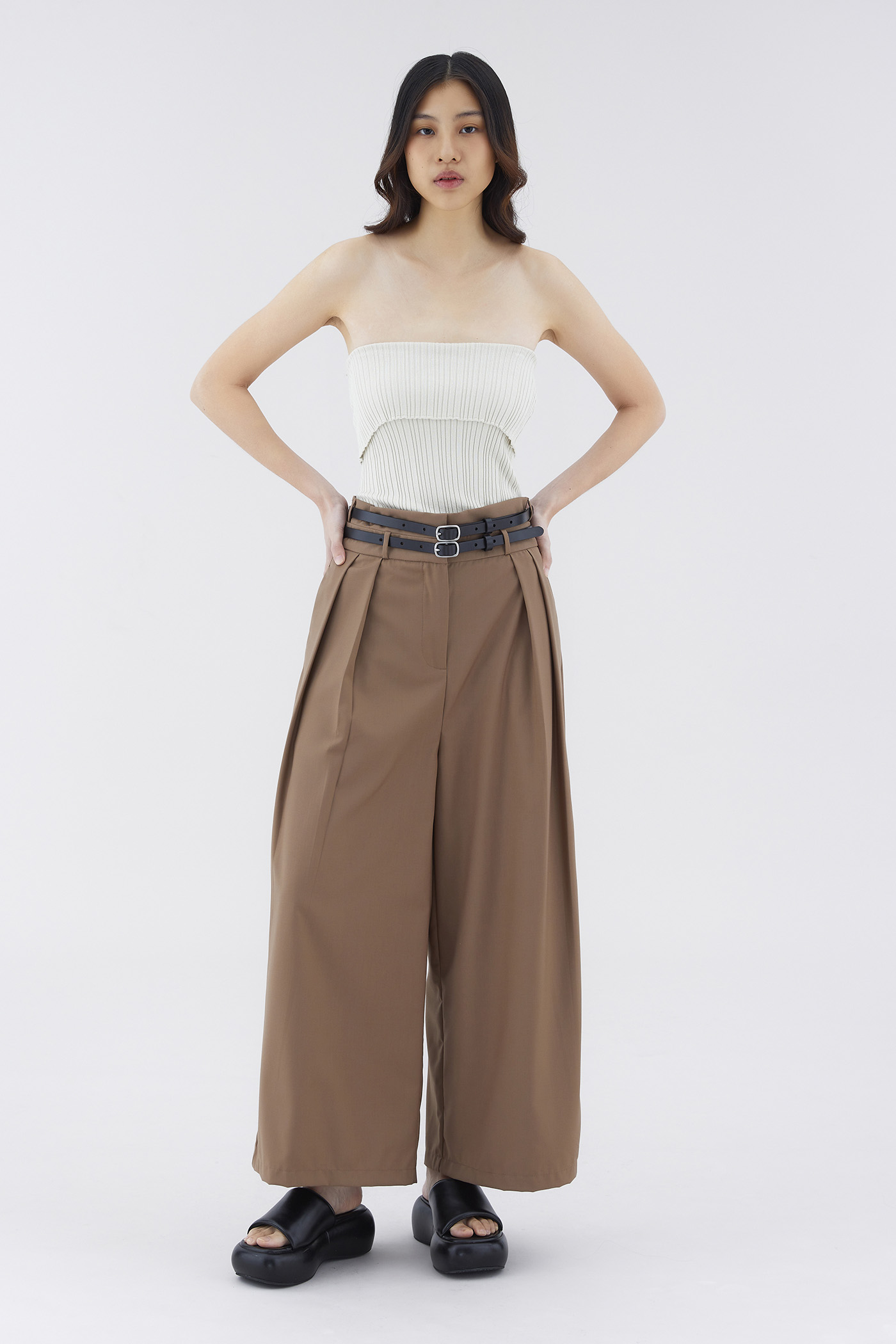 Negan High-Rise Wide Leg Pants