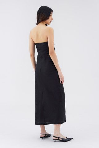 Sherley Linen Ruch Tube Dress