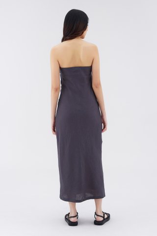 Sherley Linen Ruch Tube Dress