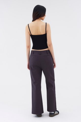 Zenia Mid-Rise Slit Pants