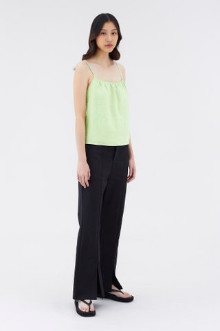 Zenia Mid-Rise Slit Pants