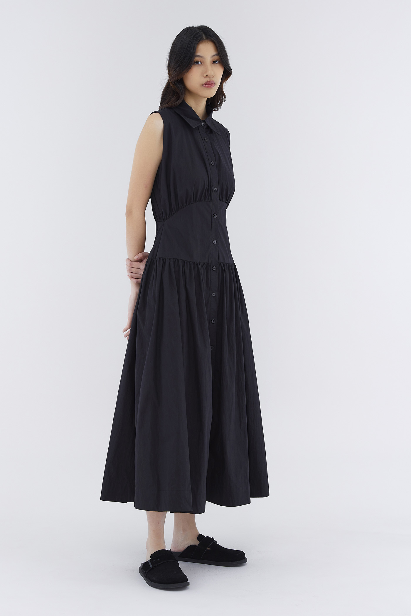 Caland Fitted Waist Ruch Dress