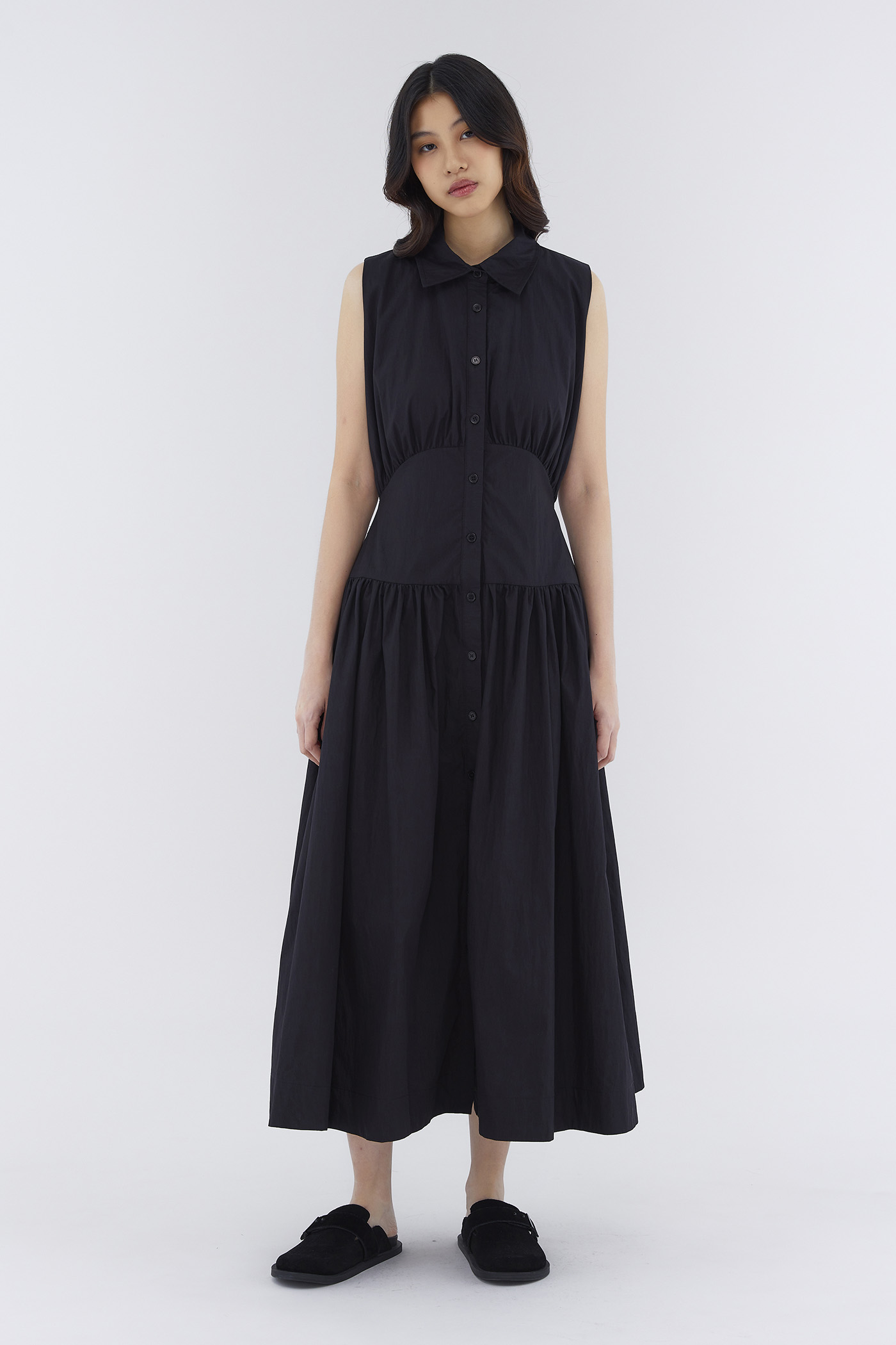 Caland Fitted Waist Ruch Dress