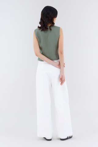 Ellendra Linen Front Tie Top