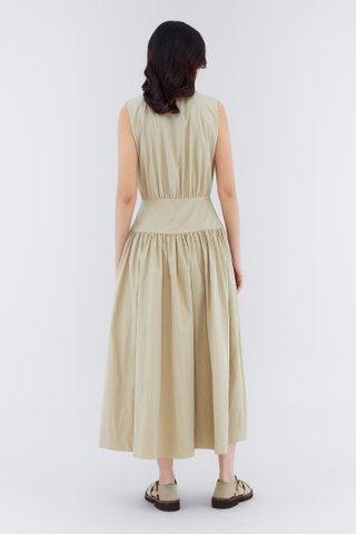 Caland Fitted Waist Ruch Dress