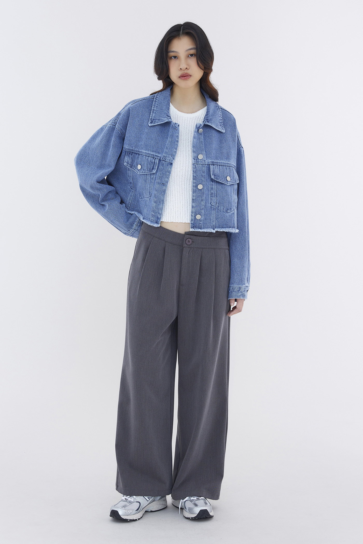 Fyrne Crop Denim Jacket