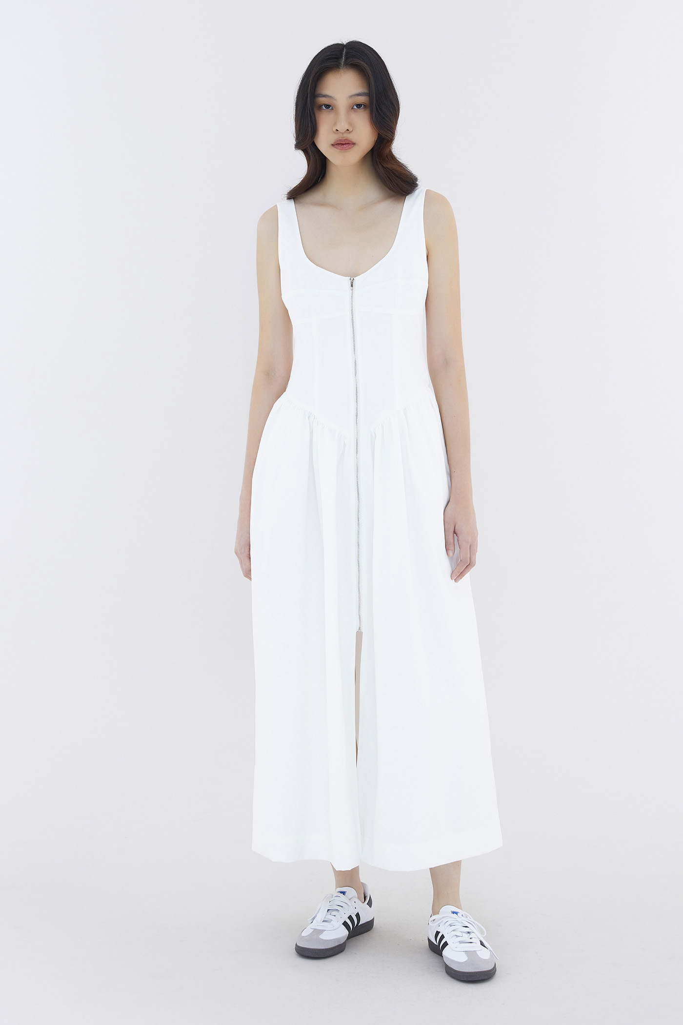 Chlora Zip-Front Dress