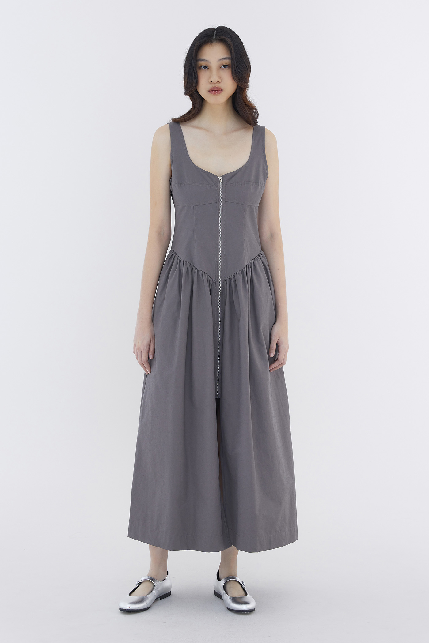 Chlora Zip-Front Dress