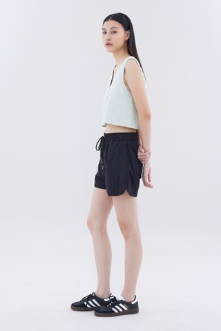 Ellegra Curve-Hem Shorts