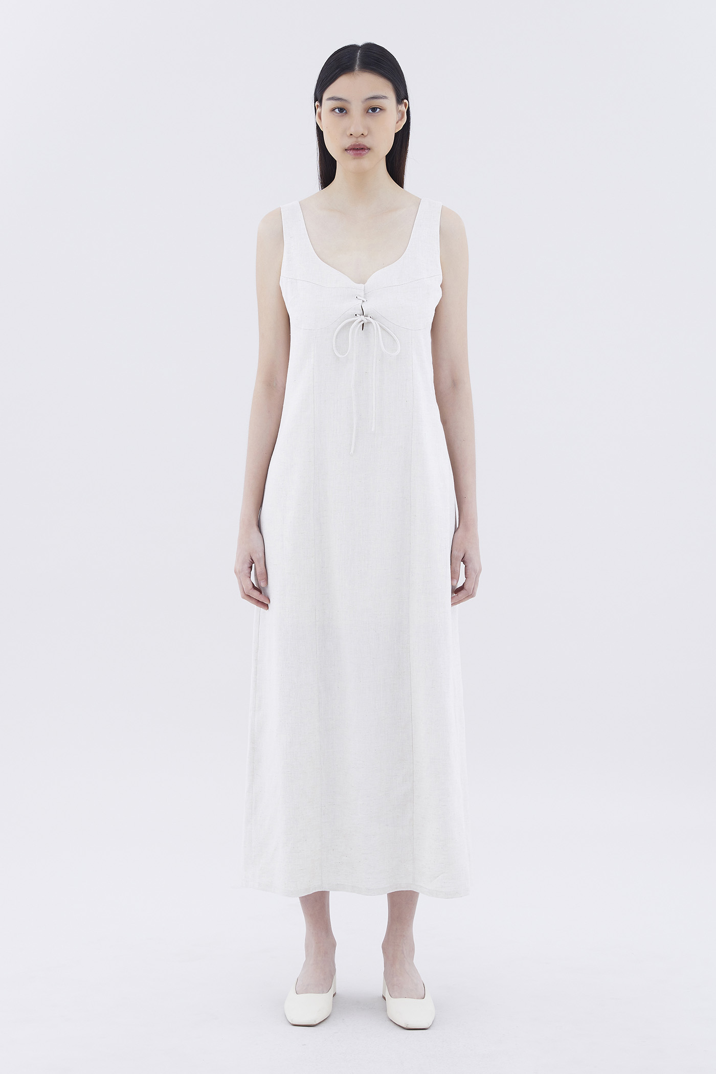 Rocio Linen Tie-Front Dress