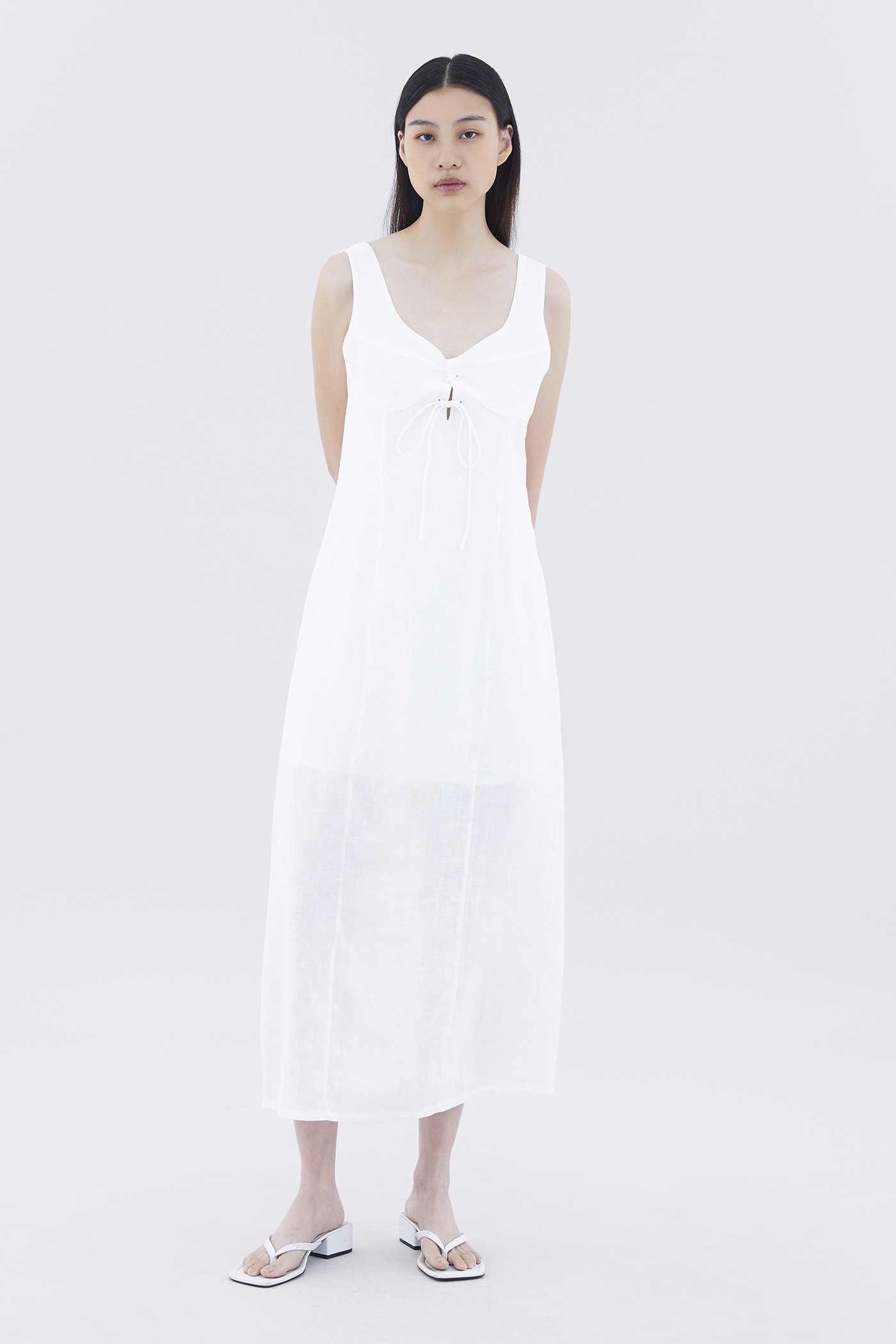 Rocio Linen Tie-Front Dress