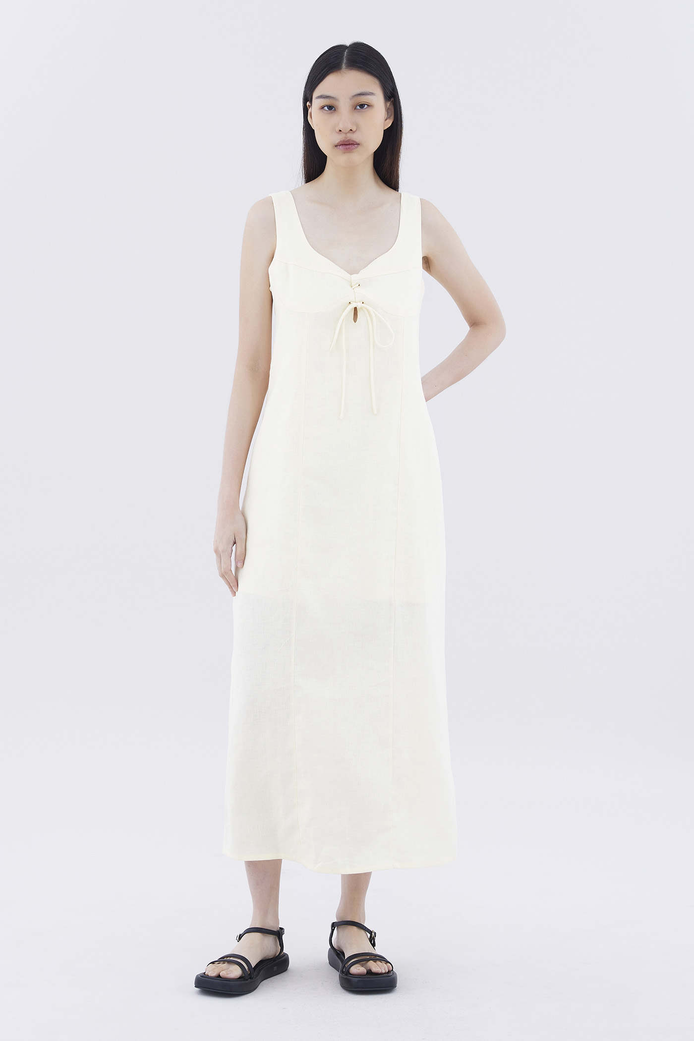 Rocio Linen Tie-Front Dress