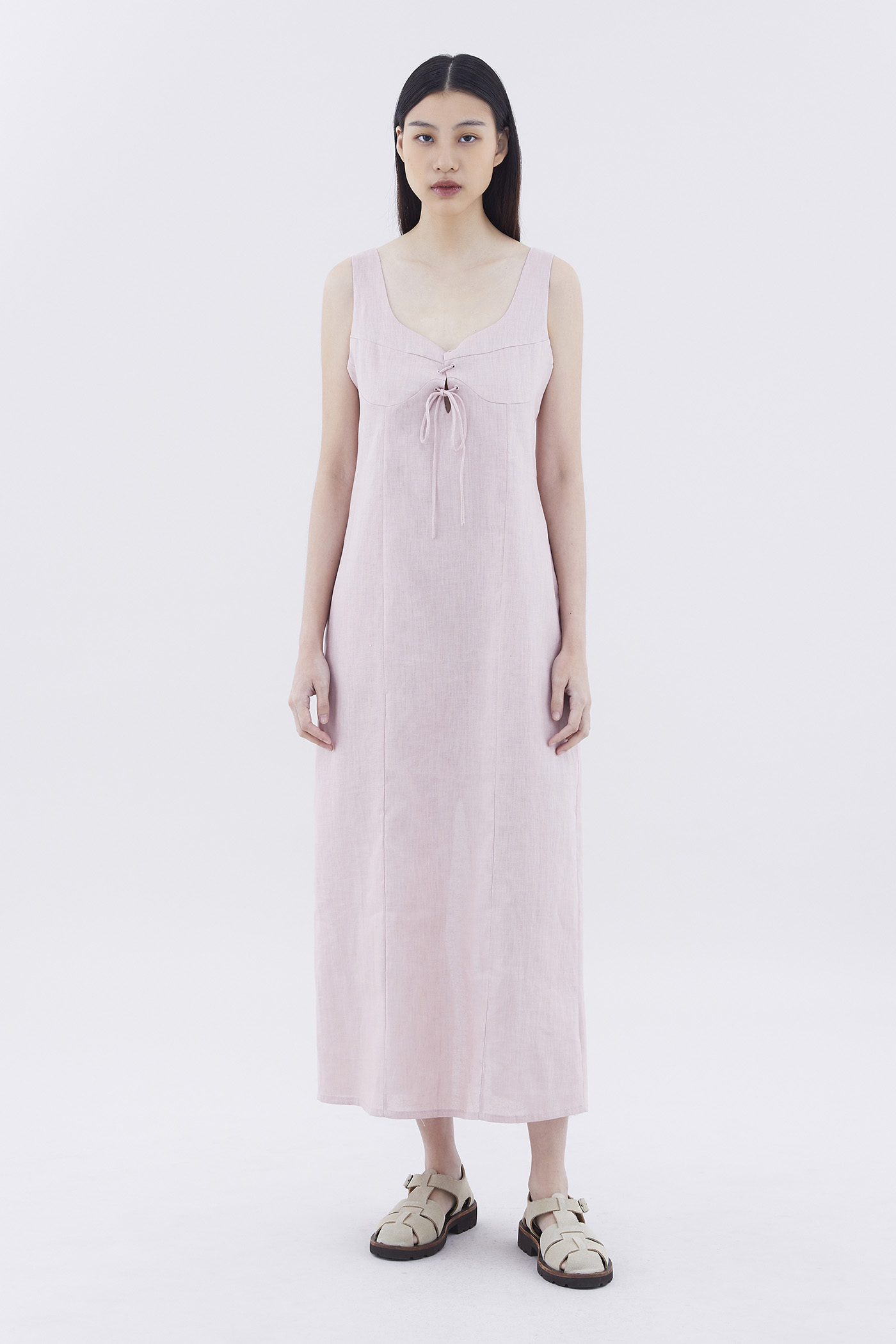 Rocio Linen Tie-Front Dress