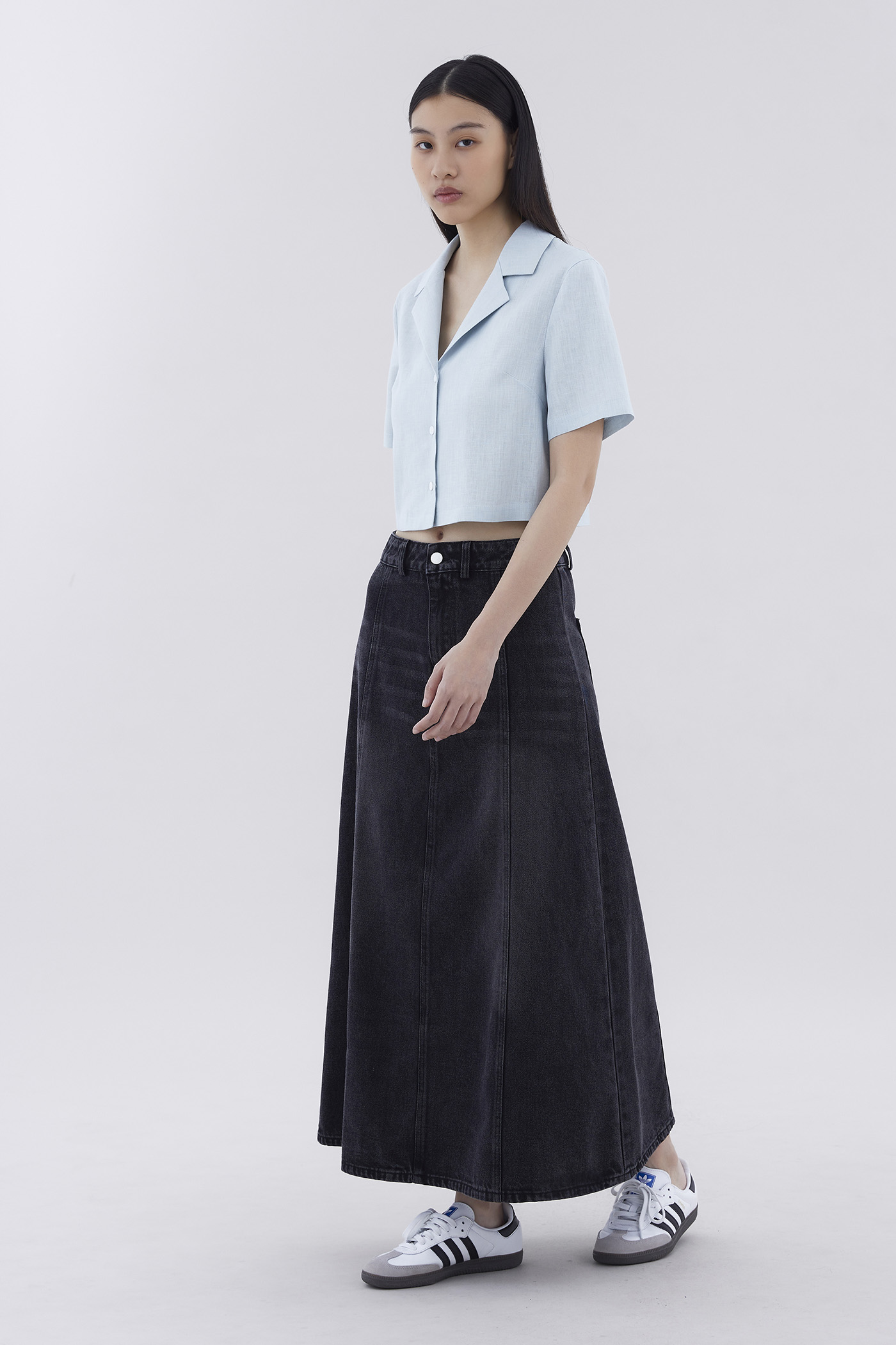 Rheta Linen Crop Shirt