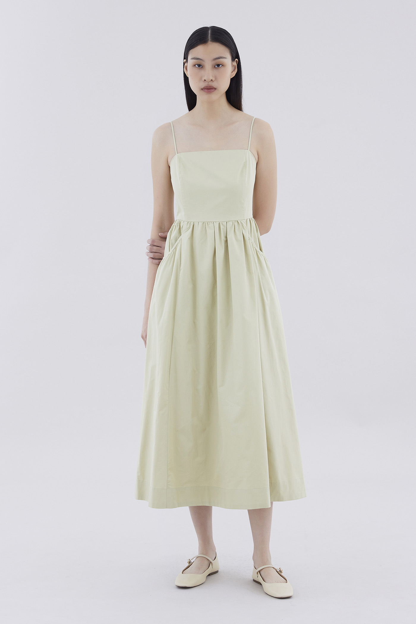 Richo Square-Neck Dress