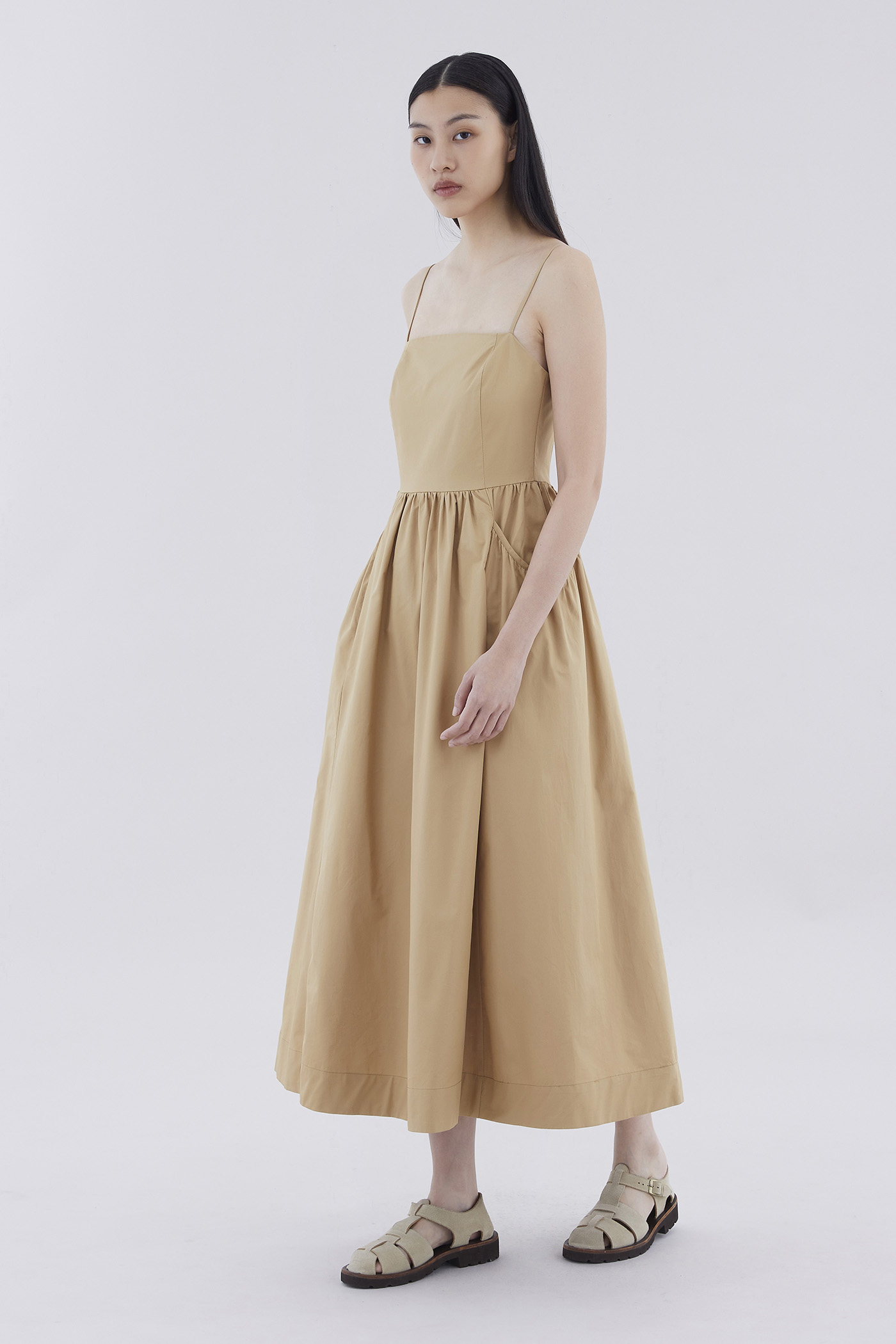 Richo Square-Neck Dress