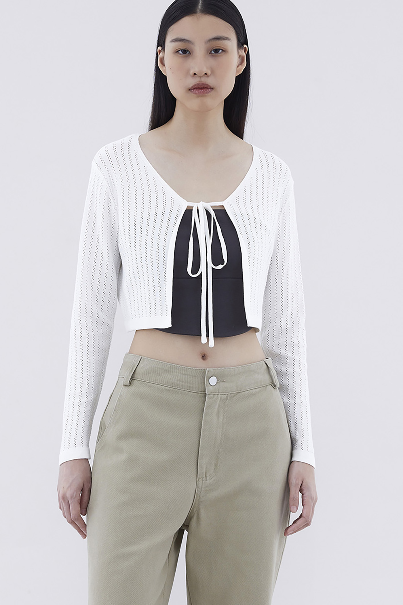 Tolly Tie-Front Crop Cardigan