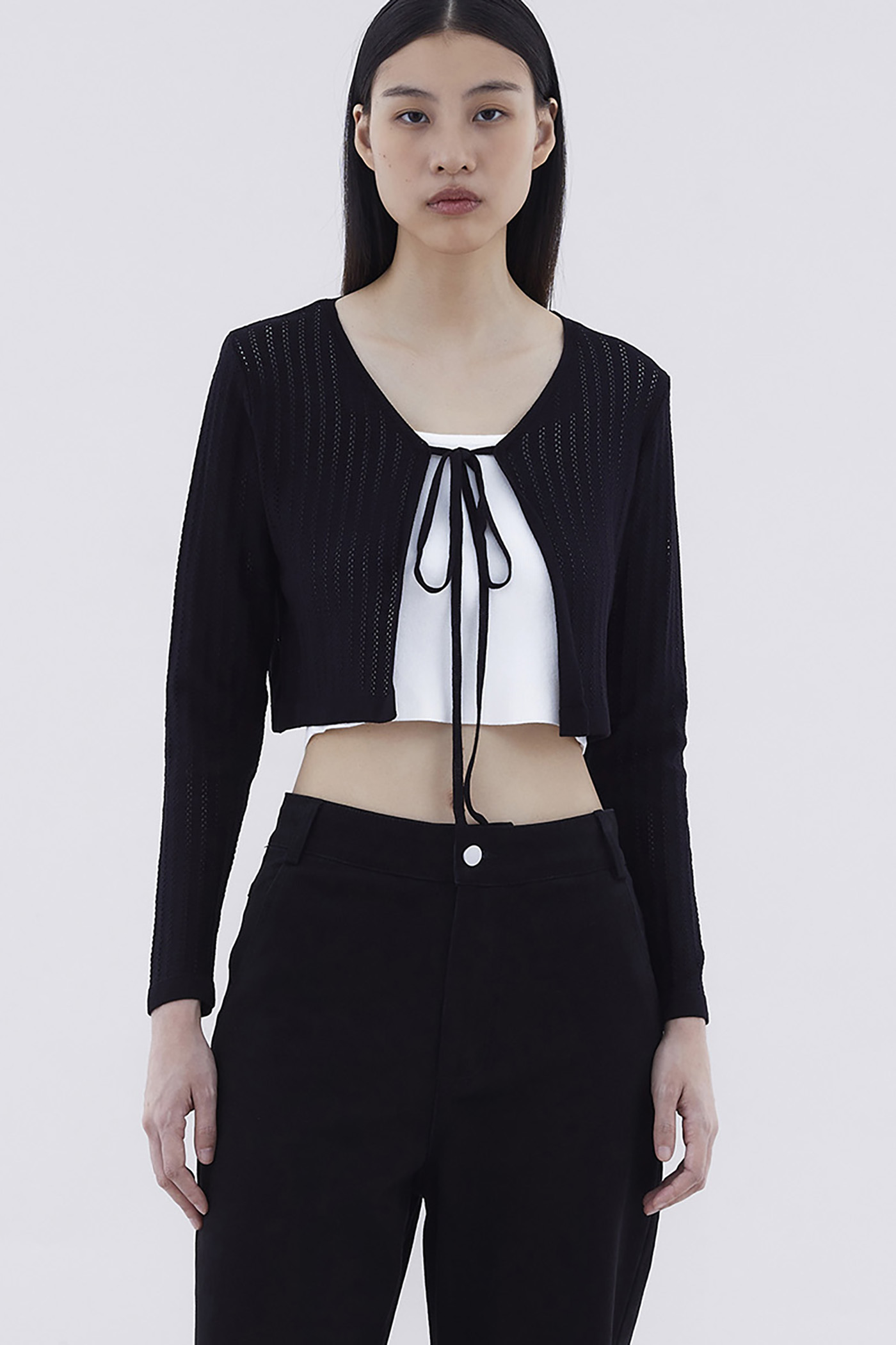 Tolly Tie-Front Crop Cardigan